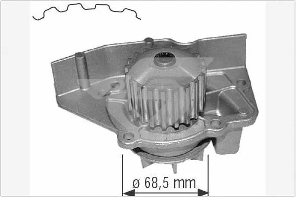 Pompe à eau, refroidissement du moteur HUTCHINSON WP26