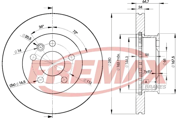Disque de frein FREMAX BD-3014