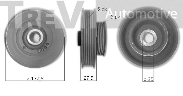 Poulie, vilebrequin TREVI AUTOMOTIVE PC1205