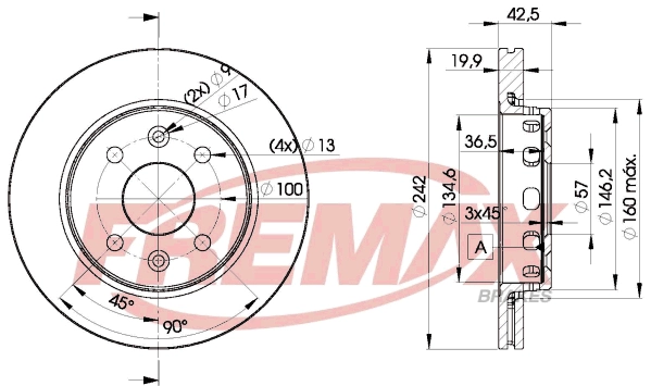 Disque de frein FREMAX BD-3253