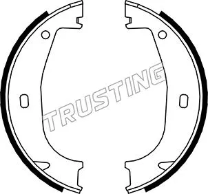 Jeu de mâchoires de frein, frein de stationnement TRUSTING 019.026