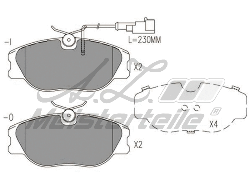 Kit de plaquettes de frein, frein à disque A.Z. Meisterteile AZMT-44-022-2127
