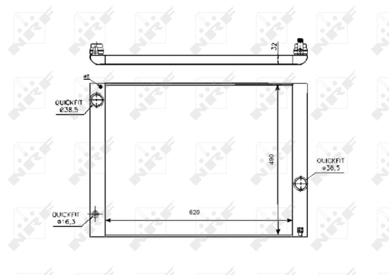 Radiateur, refroidissement du moteur NRF 53728