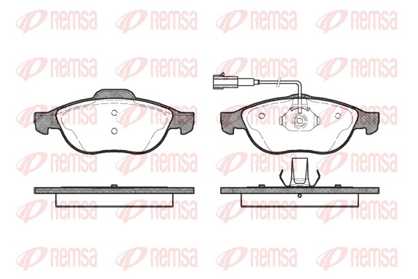 Kit de plaquettes de frein, frein à disque REMSA 0660.22