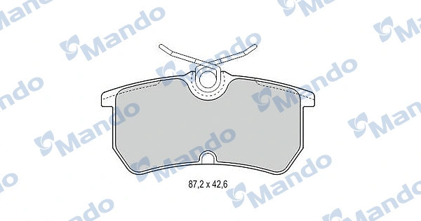 Kit de plaquettes de frein, frein à disque MANDO MBF015513