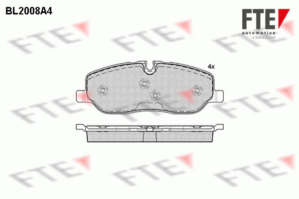 Kit de plaquettes de frein, frein à disque FTE 9010592