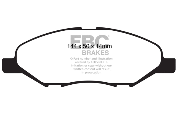 Kit de plaquettes de frein, frein à disque EBC Brakes DP21832