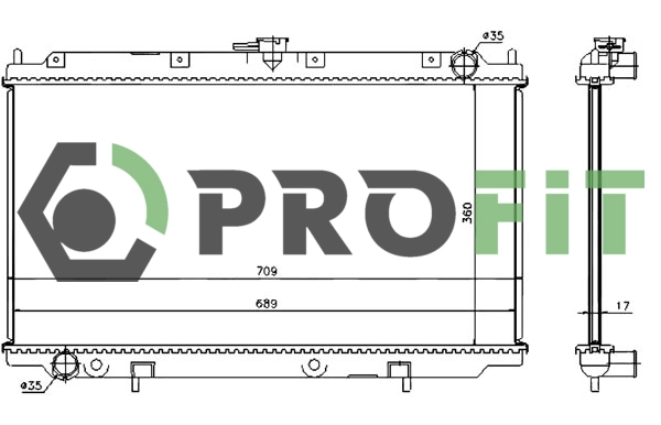 Radiateur, refroidissement du moteur PROFIT 1740-0255