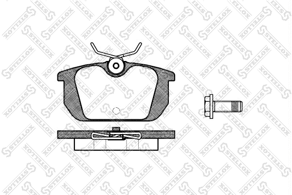 Kit de plaquettes de frein, frein à disque STELLOX 242 000-SX