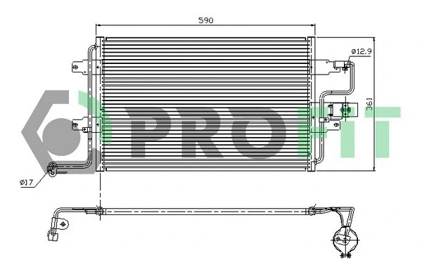 Condenseur, climatisation PROFIT PR 9545C1