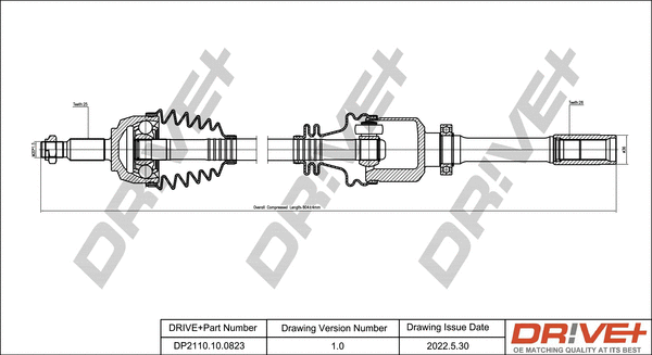Arbre de transmission Dr!ve+ DP2110.10.0823