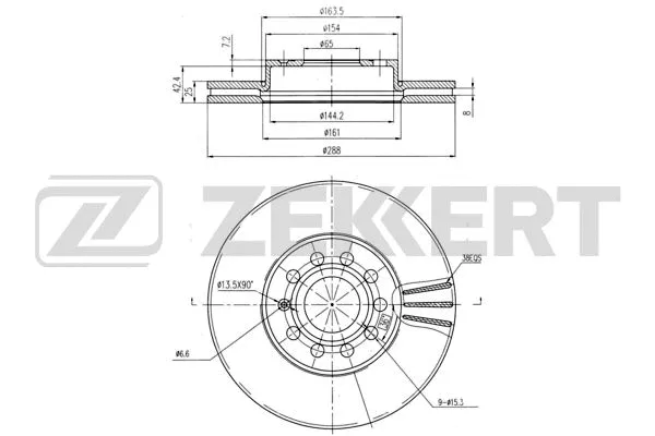 Disque de frein ZEKKERT BS-5043B