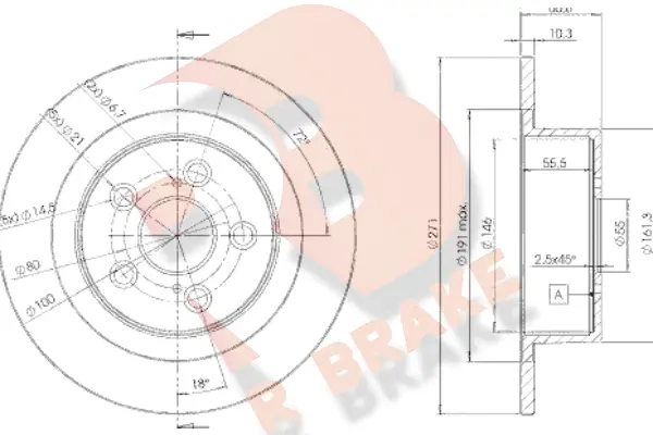 Disque de frein R BRAKE 78RBD24243
