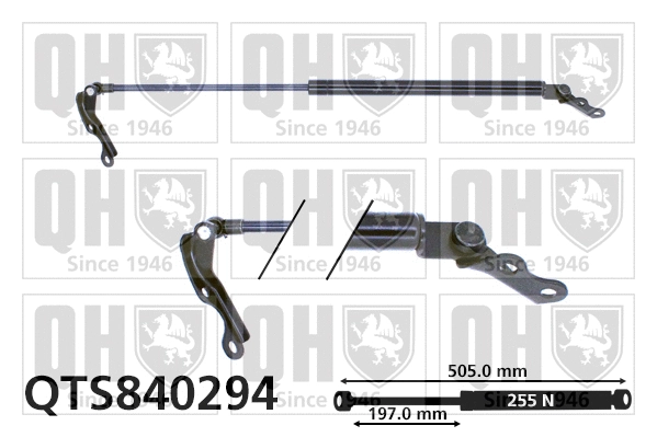Vérin de hayon, de coffre QUINTON HAZELL QTS840294