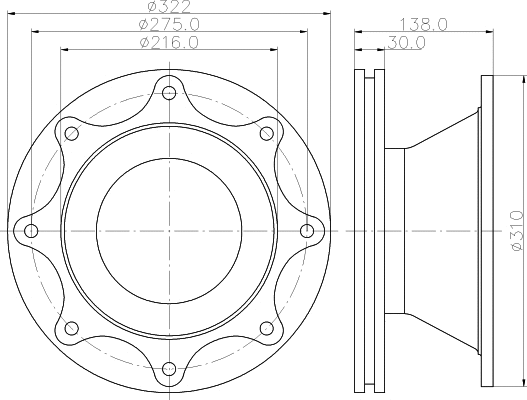 Disque de frein DON CVD530