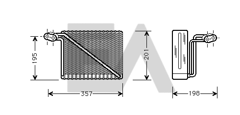 Évaporateur climatisation EACLIMA 43B02005