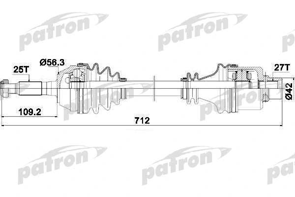 Arbre de transmission PATRON PDS0076