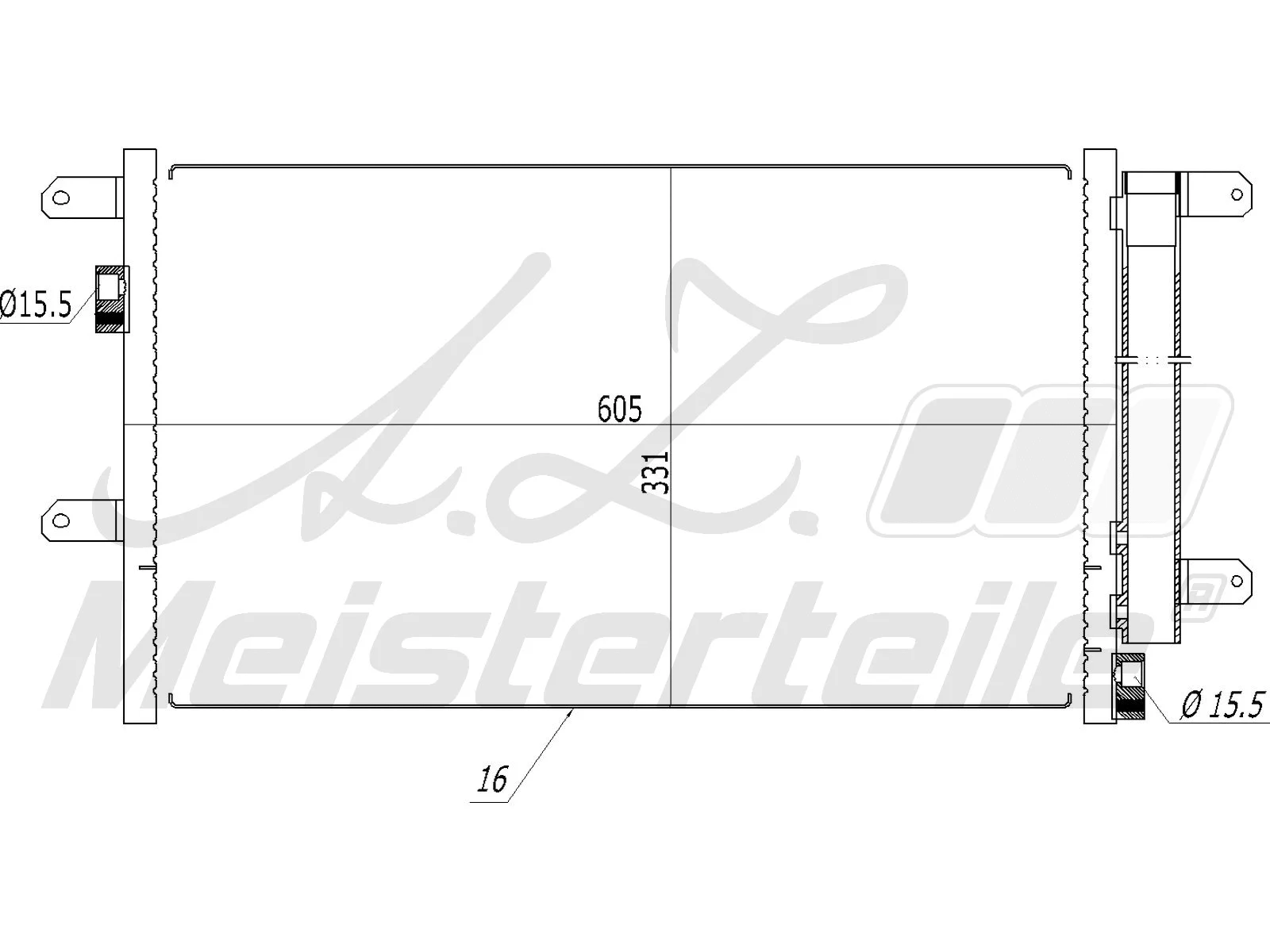 Condenseur, climatisation A.Z. Meisterteile AZMT-45-030-1544