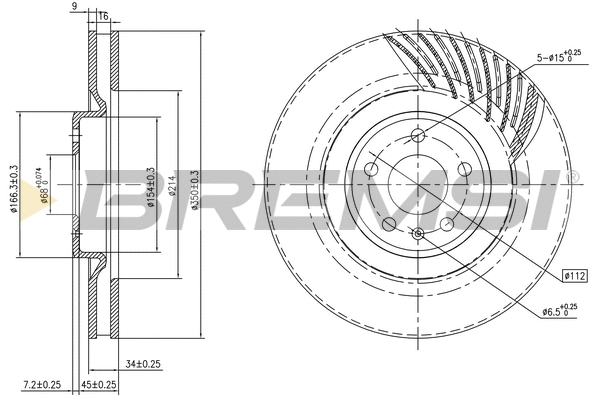 Disque de frein BREMSI CD8686VLS