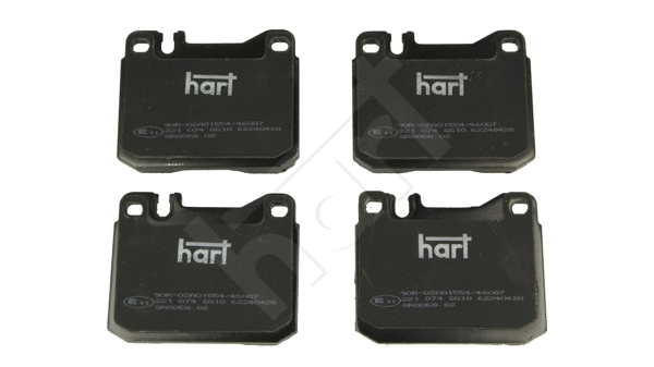 Kit de plaquettes de frein, frein à disque HART 221 074