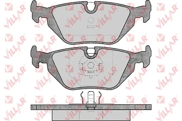 Kit de plaquettes de frein, frein à disque VILLAR 626.0463
