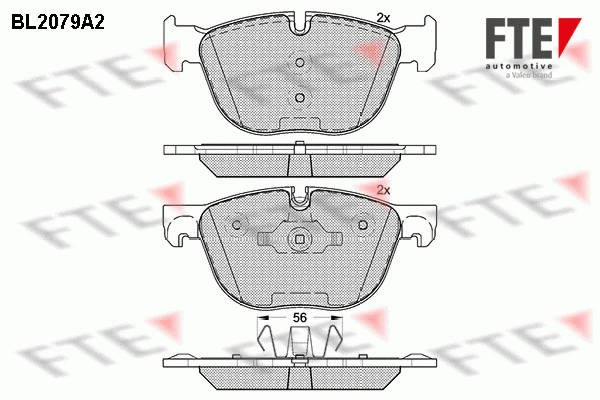 Kit de plaquettes de frein, frein à disque FTE 9010663
