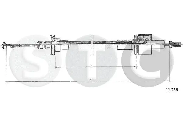 Tirette à câble, commande d'embrayage STC T481639
