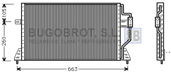 Condenseur, climatisation BUGOBROT 62-CR5024