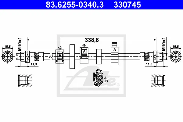 Flexible de frein ATE-APAC 83.6255-0340.3