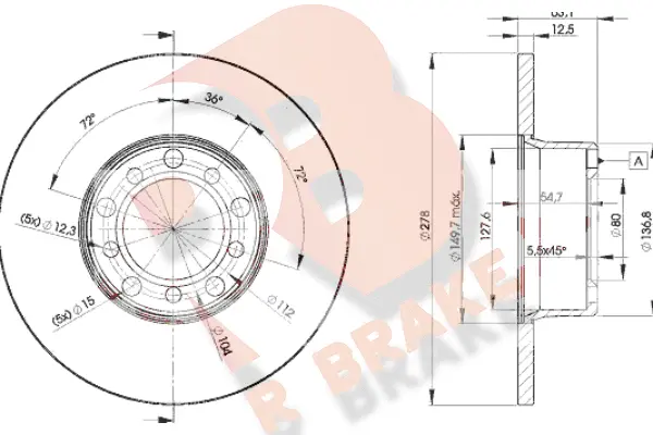 Disque de frein R BRAKE 78RBD22780