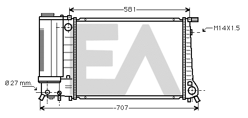 Radiateur, refroidissement du moteur EACLIMA 31R07036