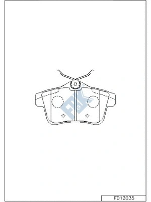 Kit de plaquettes de frein, frein à disque FBK FD12035