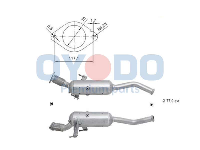 Filtre à particules / à suie, échappement Oyodo 20N0141-OYO