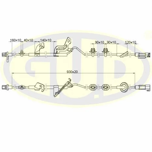 Capteur, vitesse de roue G.U.D. GABS02622
