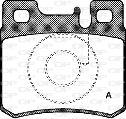 Kit de plaquettes de frein, frein à disque OPEN PARTS BPA0282.20