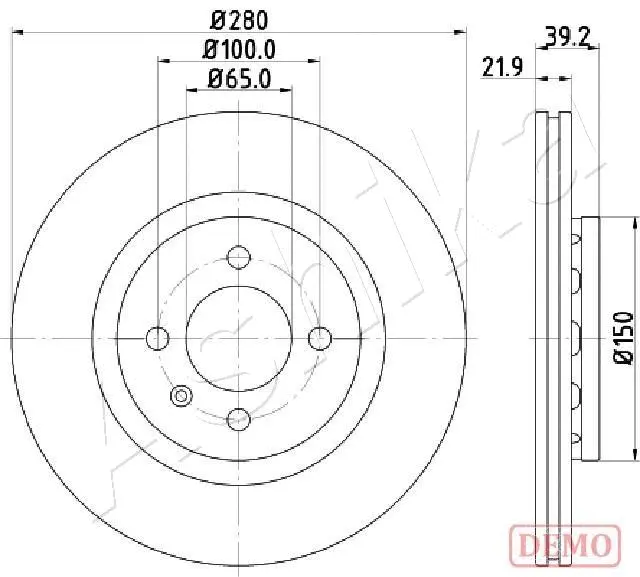 Disque de frein ASHIKA 60-00-0940C