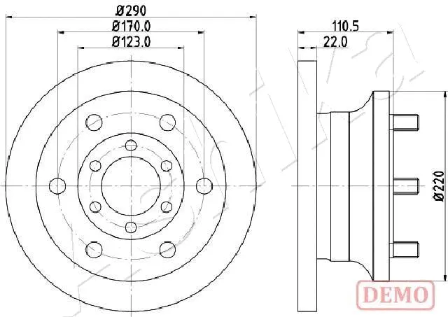 Disque de frein ASHIKA 60-00-0256C
