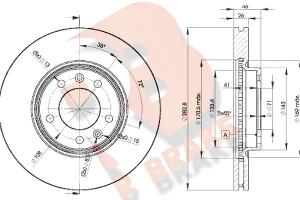 Disque de frein R BRAKE 78RBD24685