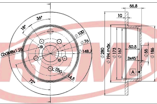 Disque de frein FREMAX BD-0503