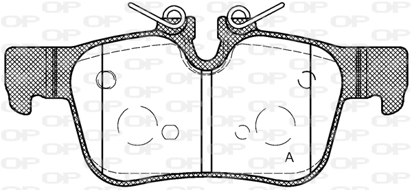 Kit de plaquettes de frein, frein à disque OPEN PARTS BPA1551.10