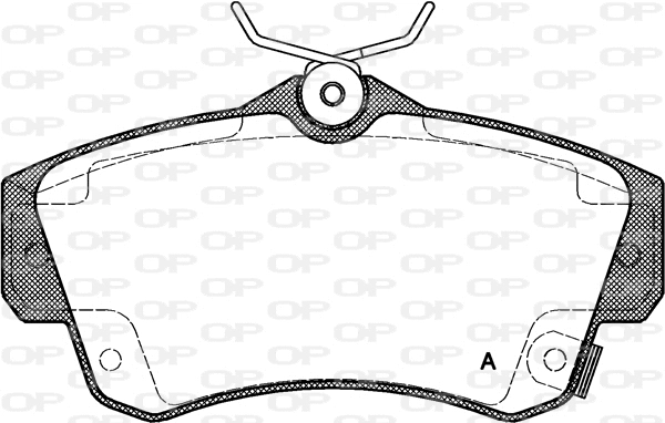 Kit de plaquettes de frein, frein à disque OPEN PARTS BPA0753.02