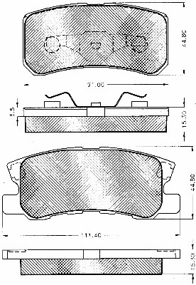 Kit de plaquettes de frein, frein à disque BSF 10795