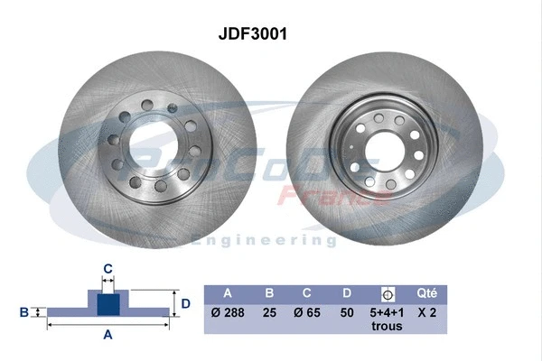 Disque de frein PROCODIS FRANCE JDF3001