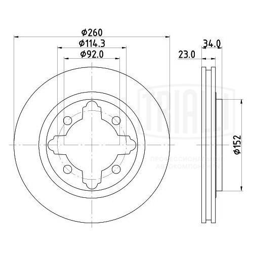 Disque de frein TRIALLI DF 230104