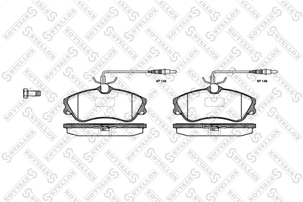 Kit de plaquettes de frein, frein à disque STELLOX 645 004B-SX