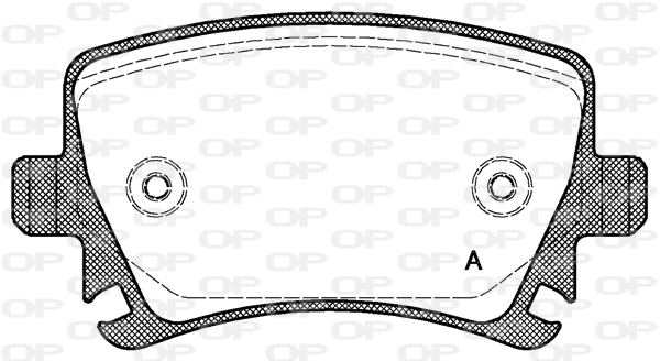 Kit de plaquettes de frein, frein à disque OPEN PARTS BPA1031.00