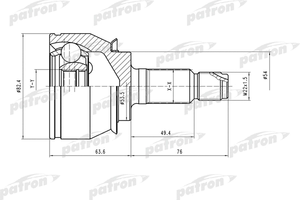 Jeu de joints, arbre de transmission PATRON PCV1520