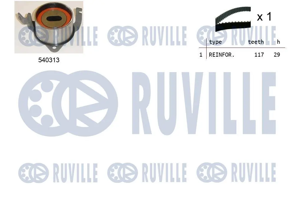 Kit de courroie crantée RUVILLE 550473