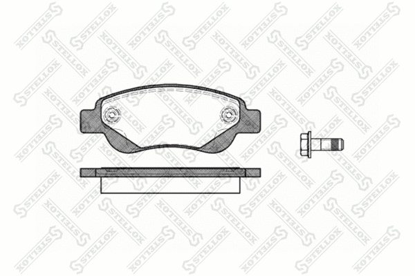 Kit de plaquettes de frein, frein à disque STELLOX 1188 000-SX