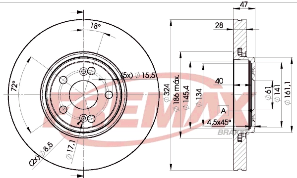 Disque de frein FREMAX BD-7357